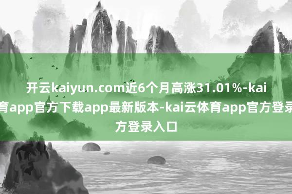 开云kaiyun.com近6个月高涨31.01%-kai云体育app官方下载app最新版本-kai云体育app官方登录入口