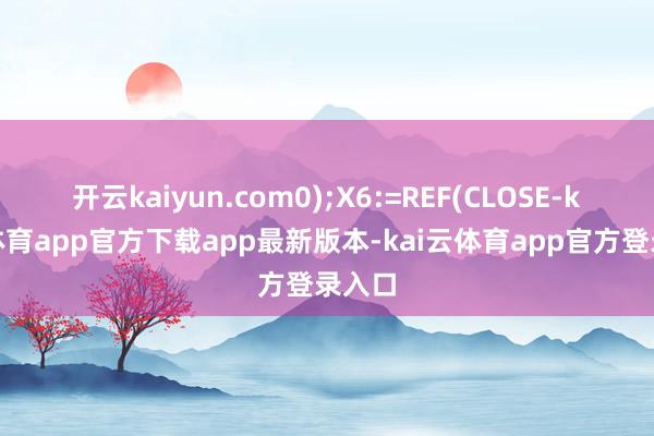 开云kaiyun.com0);X6:=REF(CLOSE-kai云体育app官方下载app最新版本-kai云体育app官方登录入口