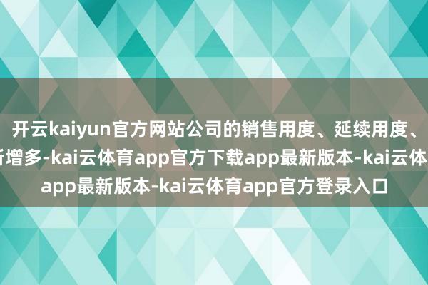 开云kaiyun官方网站公司的销售用度、延续用度、财务用度同比均有所增多-kai云体育app官方下载app最新版本-kai云体育app官方登录入口